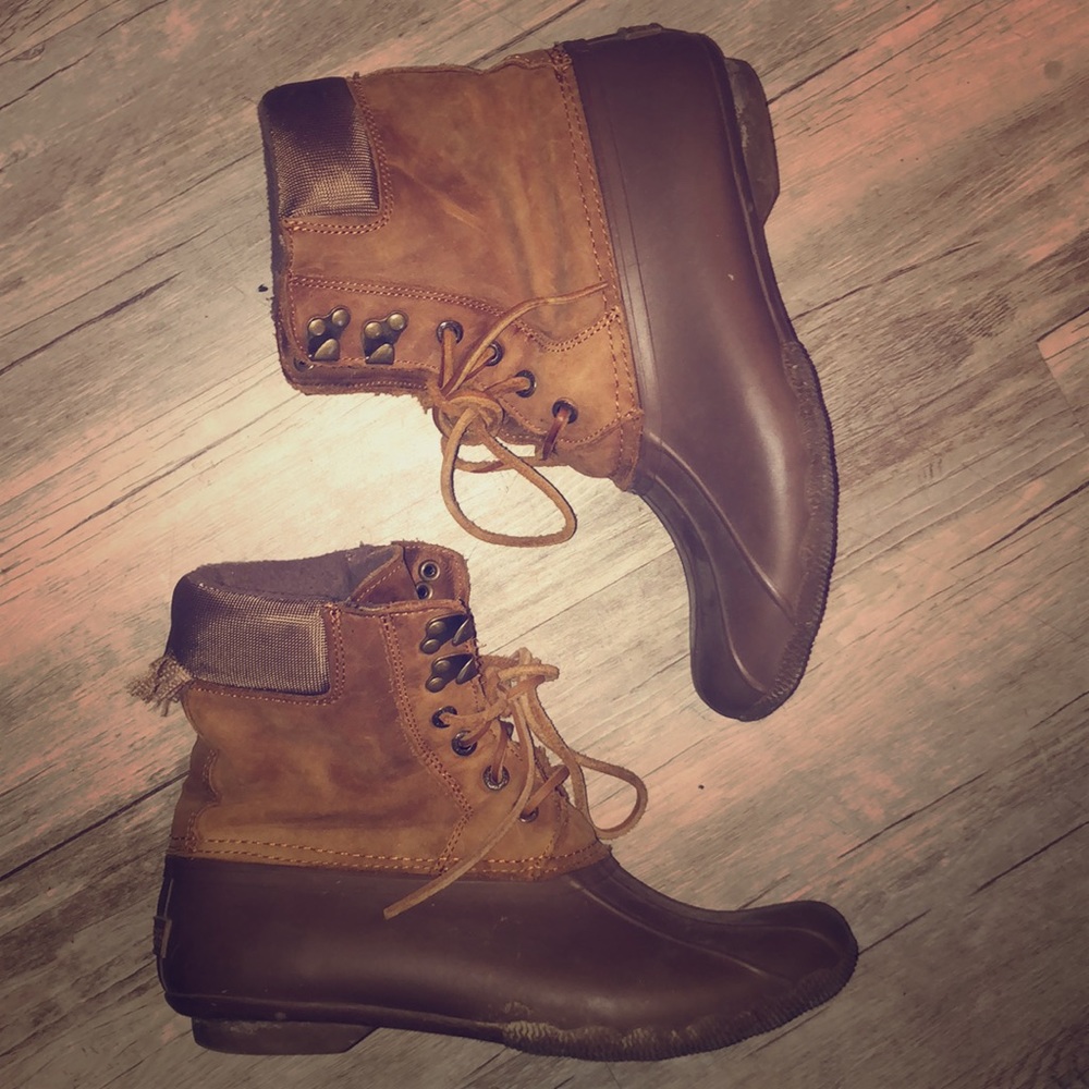 Sperry Topsider Tan Rainboots